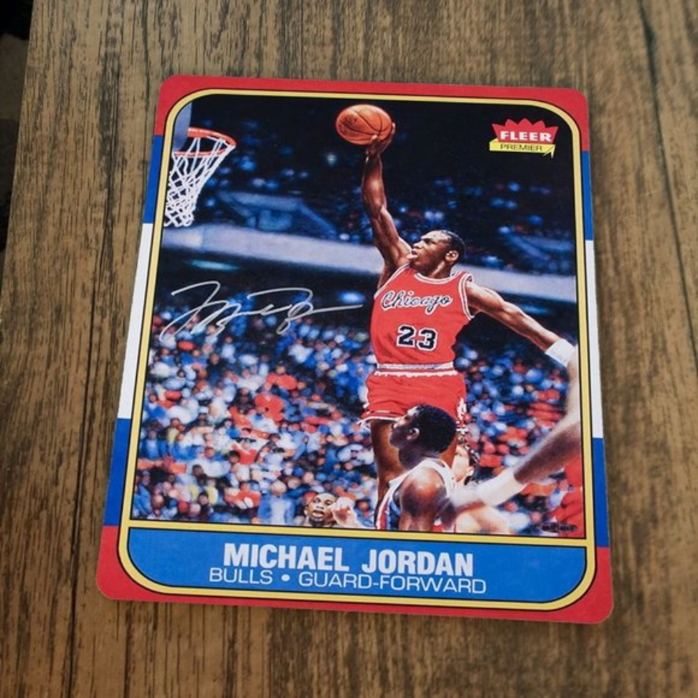 Michael Jordan Mouse Pad Rookie Card Photo
